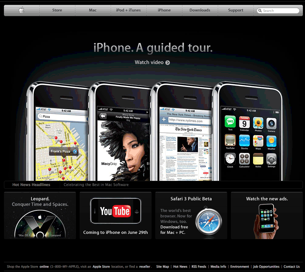 apple website June 2007
